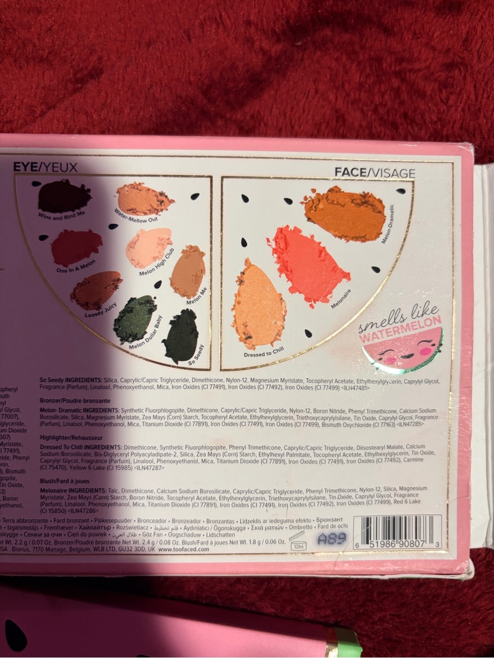 TooFaced Watermelon PaletteLIMITEDEDITION DISCONTINUEDPALLET+FREEEBEAUTYGIFTBAG🎁 - Picture 3 of 4